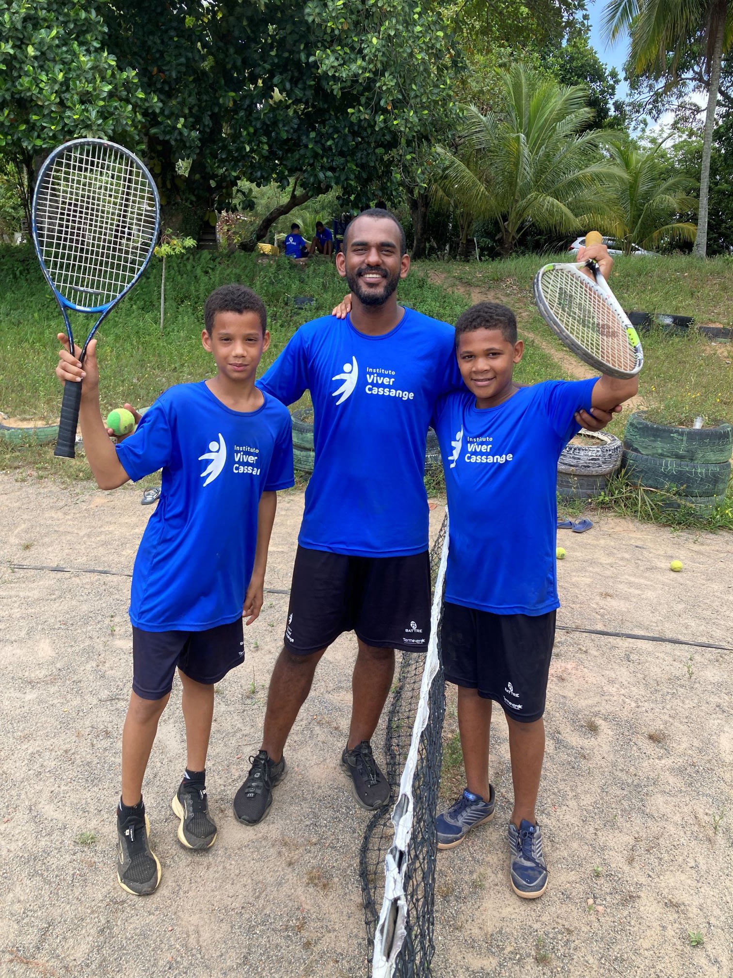 Professor Weslei - árbitro Jogo Torneio de Tênis Cassange
